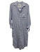 Frank & Eileen Size XS Blue & White Linen Long Sleeve Striped Button Front Dress Blue & White / XS