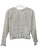 Frame Size Medium White Cotton Long Sleeve Shirred Ruffle Back Keyhole Top White / Medium