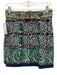 Cara Cara Size 6 Navy, Green, Cream Cotton A-line Abstract Floral Straw Skirt Navy, Green, Cream / 6