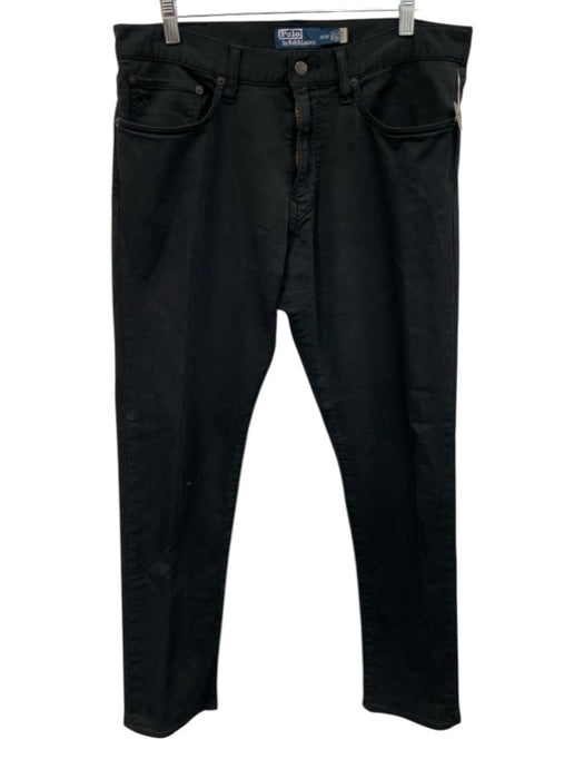 Polo Size 33 Black Cotton Blend Solid Slim Khakis Men's Pants Black / 33