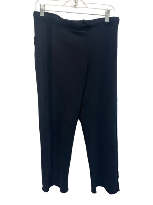 Frank & Eileen Size S Navy Cotton Drawstring Waist Side Stripe Raw Edge Pants Navy / S