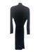 Vince Size M Black Rayon Blend Long Sleeve Turtle Neck Sheath Maxi Dress Black / M
