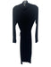 Vince Size M Black Rayon Blend Long Sleeve Turtle Neck Sheath Maxi Dress Black / M