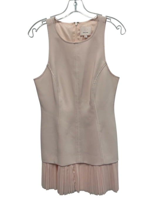 Cinq a Sept Size 8 Baby Pink Polyester Sleeveless Paneled Layered Pleated Dress Baby Pink / 8