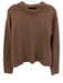 Jenni Kayne Size S Mauve Cashmere Rib Knit Crew Neck Ribbed Accents Boxy Sweater Mauve / S