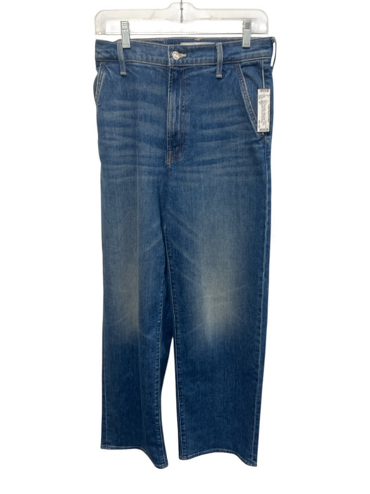 Mother Size 27 Med Light Wash Cotton Denim Zip & Button High Rise Trouser Jeans Med Light Wash / 27