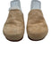 Jenni Kayne Shoe Size 38 Beige & White Suede Shearling Round Toe Slide Flats Beige & White / 38