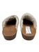 Jenni Kayne Shoe Size 38 Beige & White Suede Shearling Round Toe Slide Flats Beige & White / 38