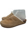 Jenni Kayne Shoe Size 38 Beige & White Suede Shearling Round Toe Slide Flats Beige & White / 38