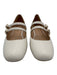 Coach Shoe Size 37.5 Cream Leather Round Square Toe Double Strap Mary Jane Flats Cream / 37.5