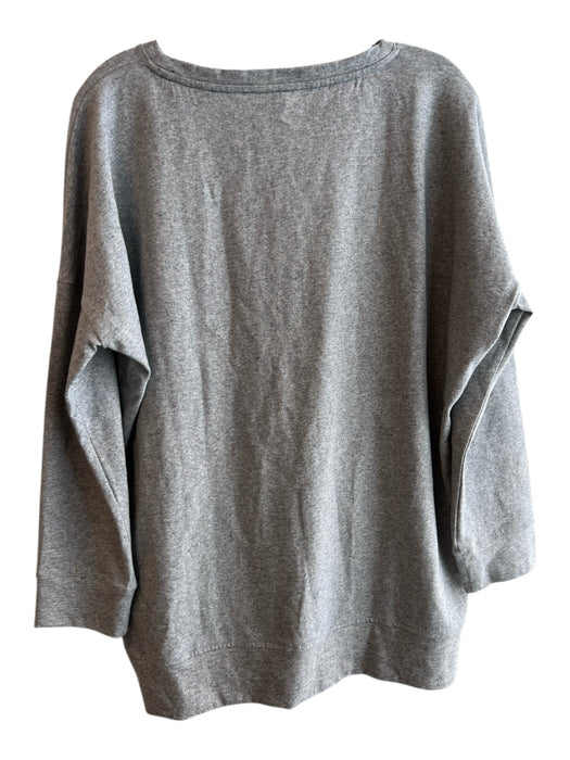 Eileen Fisher Size XS Gray Cotton Round Neck longline Speckled Top Gray / XS