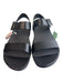 Fitflop Shoe Size 8 Black Leather 2 Strap Silver Buckle Open Toe & Heel Shoes Black / 8