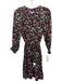 Draper James Size S Black, Red & Green Rayon Floral 3/4 Balloon Sleeve Dress Black, Red & Green / S