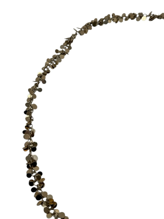 Gianvito Rossi Gold Tone Metal Coin Chain Long Lobster Clasp Necklace Gold Tone