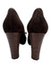 Casadei Shoe Size 9.5 Brown Leather Upper Suede Bow Detail Block Heel Pumps Brown / 9.5