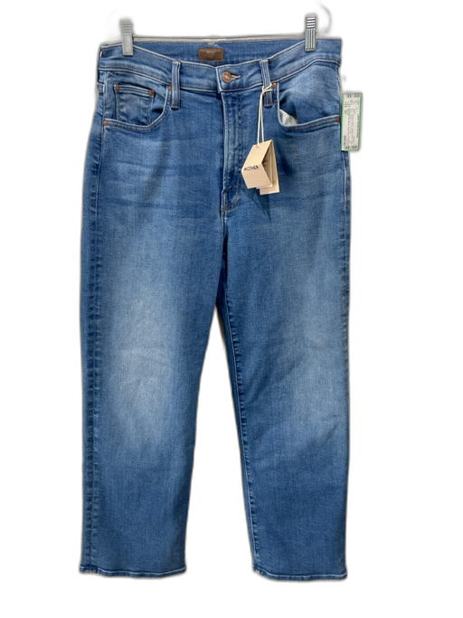 Mother Size 30 Medium Wash Cotton Denim High Rise Straight Leg Jeans Medium Wash / 30