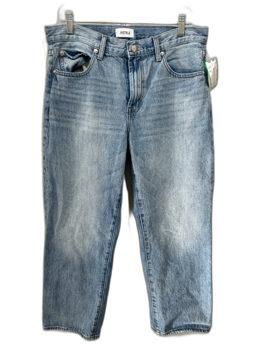Pistola Size 30 Light Wash Cotton Denim High Rise Whiskering Faded Jeans Light Wash / 30