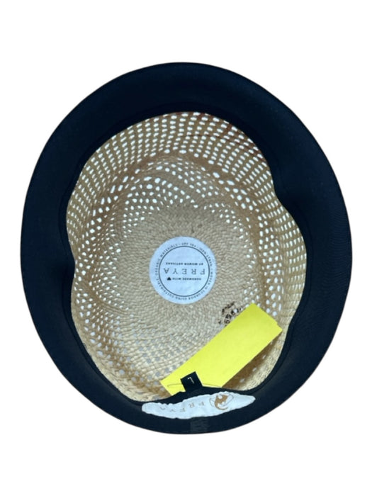 Freya Beige Straw Woven Gradient Wide Brim Sun Hat Beige / L