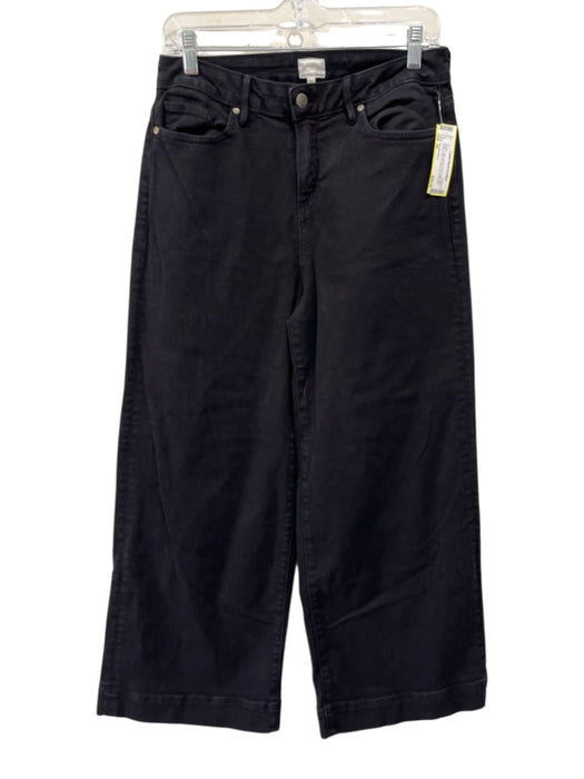 Ann Mashburn Size 28 Black Cotton Blend Denim High Waist Button & Zip Fly Jeans Black / 28