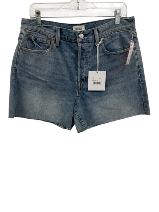 Pistola Size 29 Medium Wash Cotton Denim High Rise Raw Hem Pockets Shorts Medium Wash / 29