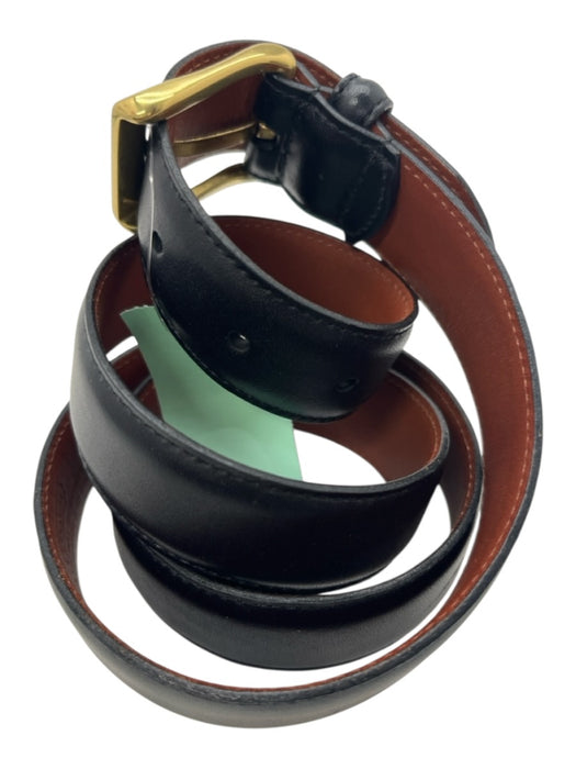 Coach Black Leather Solid Men's Belt Black