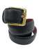 Coach Black Leather Solid Men's Belt Black