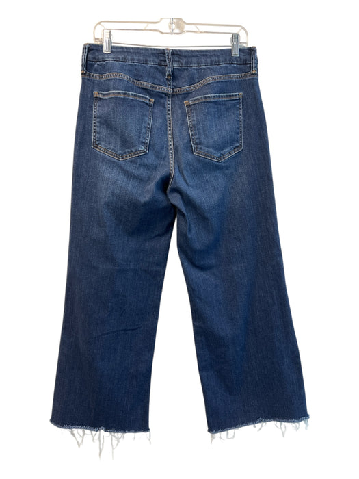 Kut From The Kloth Size 8 Dark Wash Cotton Blend 5 Pocket Zip Fly Wide Leg Jeans Dark Wash / 8