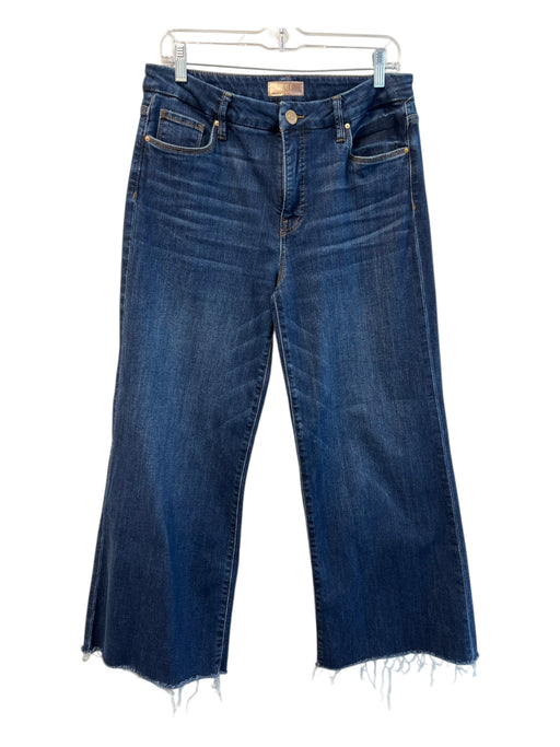 Kut From The Kloth Size 8 Dark Wash Cotton Blend 5 Pocket Zip Fly Wide Leg Jeans Dark Wash / 8