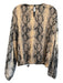 Liviana Conti Size 44 Black, Gold & White Viscose Blend Reptile Print Top Black, Gold & White / 44
