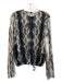 Liviana Conti Size 44 Black, Gold & White Viscose Blend Reptile Print Top Black, Gold & White / 44