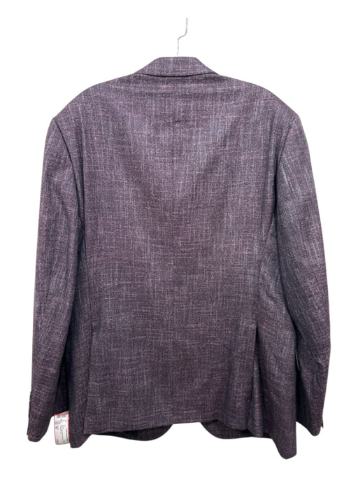 Armani Dark Purple Wool Blend Solid Men's Blazer Dark Purple / 56