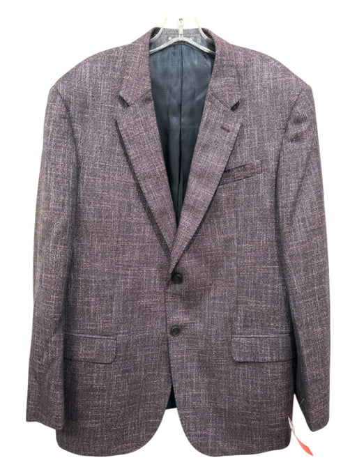 Armani Dark Purple Wool Blend Solid Men's Blazer Dark Purple / 56