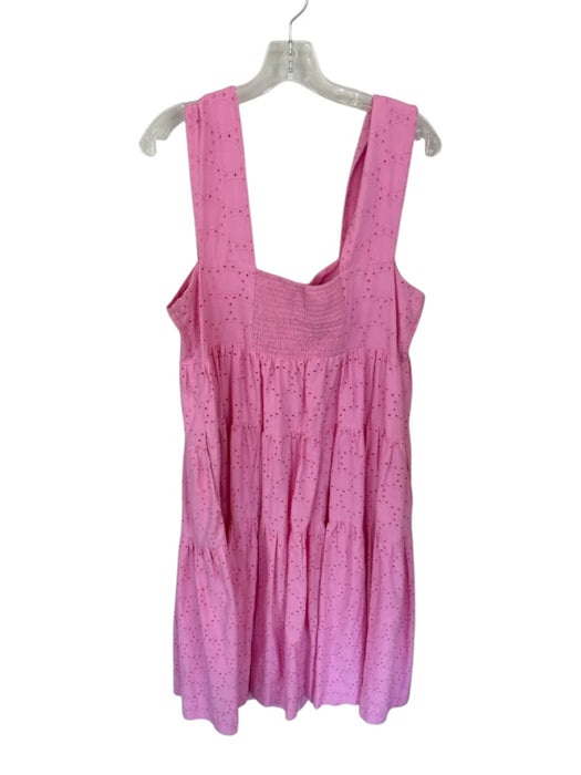 By Anthropologie Size XL Pink Cotton Sleeveless Eyelet Circles Dress Pink / XL