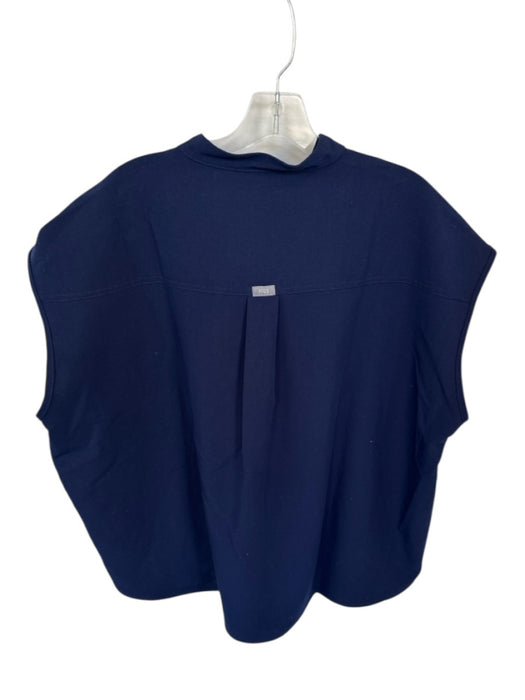 Figs Size XXL Navy Polyester Cap Sleeve Split Neck Athletic Top Navy / XXL