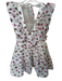 Buddy Love Size XS White & Magenta Polyester Textured Flowers Ruffles Dress White & Magenta / XS