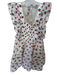 Buddy Love Size XS White & Magenta Polyester Textured Flowers Ruffles Dress White & Magenta / XS