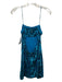 Alice + Olivia Size 0 Metallic Blue Nylon & Acetate Fully Sequined Mini Dress Metallic Blue / 0