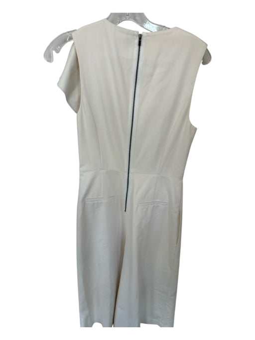 Tibi Size 2 Cream Sleeveless Front Twist Back Zip Wide Leg Jumper Cream / 2