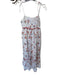Olivia James Size XS Red, White & Blue Cotton Tie Straps Flowers Maxi Dress Red, White & Blue / XS