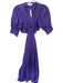 XiRENA Size S Purple Cotton 3/4 Balloon Sleeve Cut Out Sides Maxi Dress Purple / S