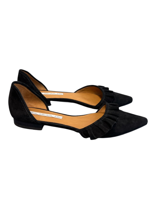 Other Stories Shoe Size 38 Black Suede Closed toe Open side Ruffle Detail Shoes Black / 38