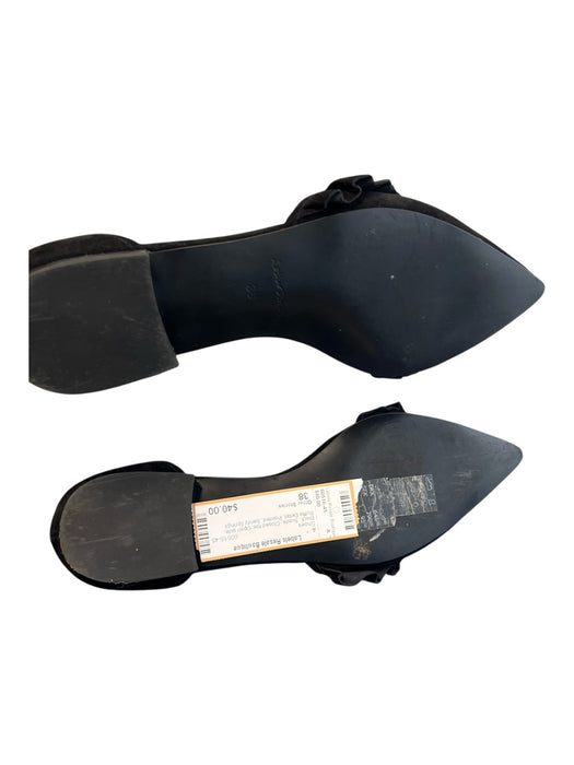 Other Stories Shoe Size 38 Black Suede Closed toe Open side Ruffle Detail Shoes Black / 38