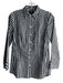 Lafayette 148 Size 0 Black & White Cotton Collared Button Up Long Sleeve Top Black & White / 0