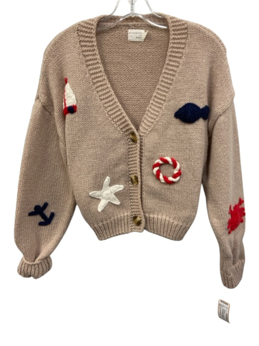 Dreamers By Debut Size S Beige & Multi Polyester Long Sleeve Knit Sweater Beige & Multi / S