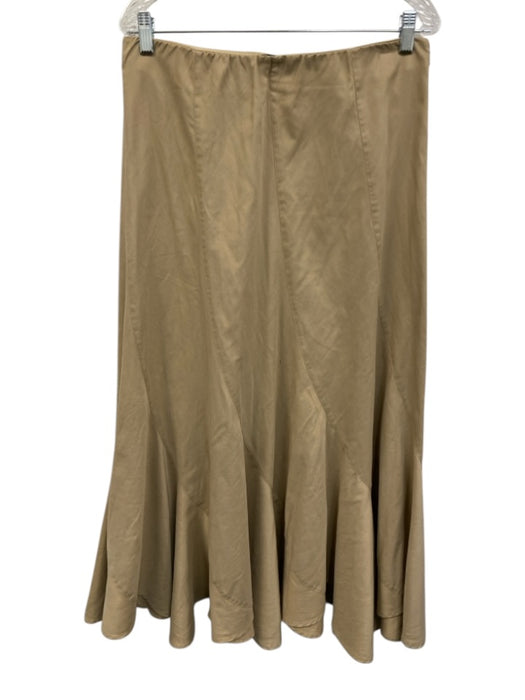 Tuckernuck Size L Beige Polyester Long Sleeve Button Up Maxi Belt Inc Skirt Set Beige / L