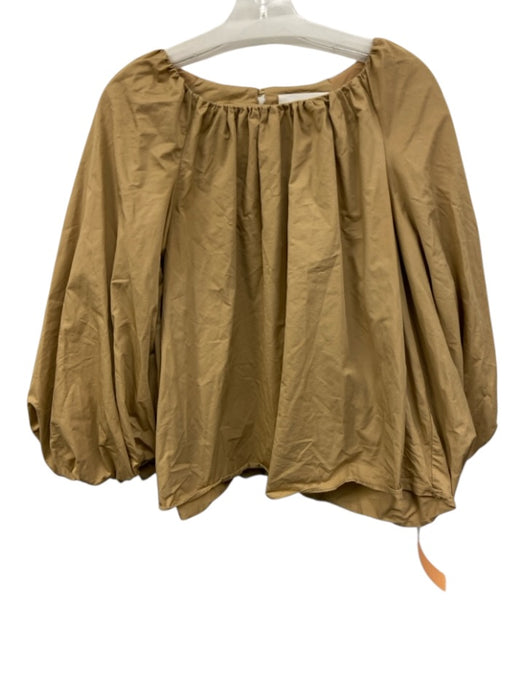 Mare Mare Size S Beige Cotton Long puff sleeve Pleats Top Beige / S