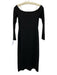 Reformation Size M Black & White Cotton Blend Off Shoulder Long Sleeve Dress Black & White / M
