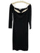 Reformation Size M Black & White Cotton Blend Off Shoulder Long Sleeve Dress Black & White / M