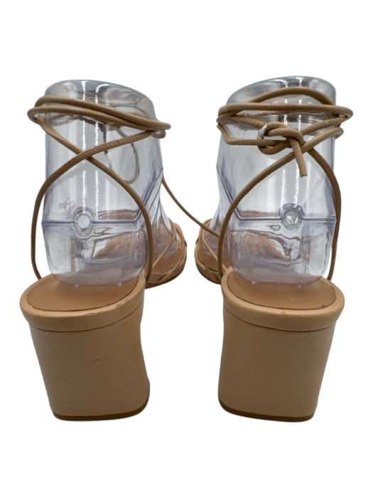 Alias Mae Shoe Size 39 Beige Leather Upper Strappy Ankle Wrap Thong Sandals Beige / 39