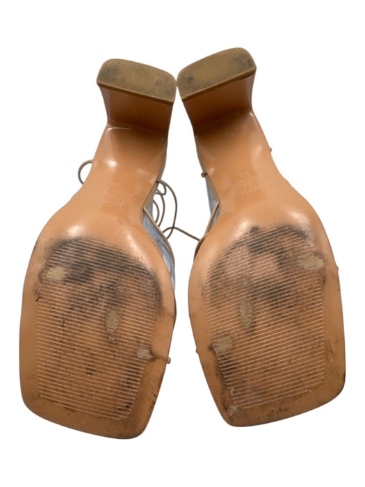 Alias Mae Shoe Size 39 Beige Leather Upper Strappy Ankle Wrap Thong Sandals Beige / 39
